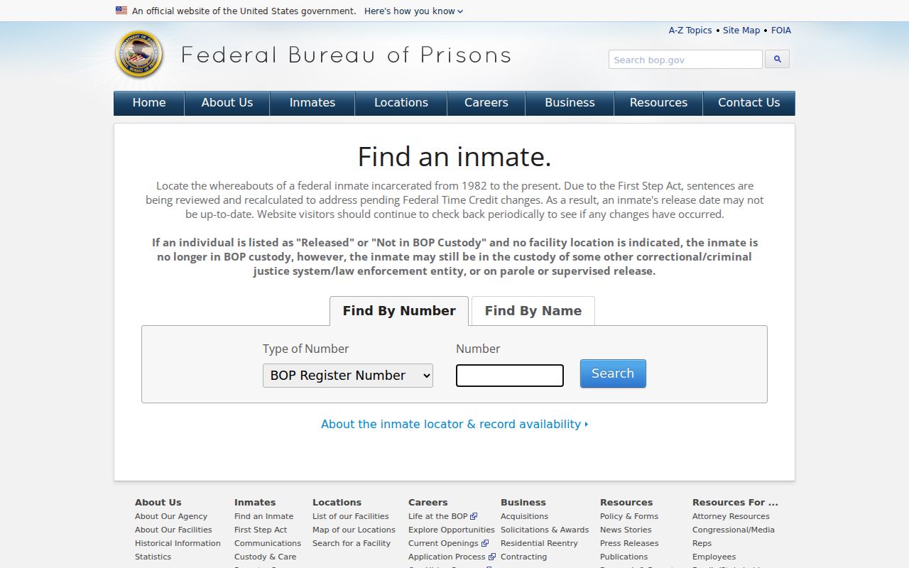 Federal custody locator related to Stephenson County criminal cases