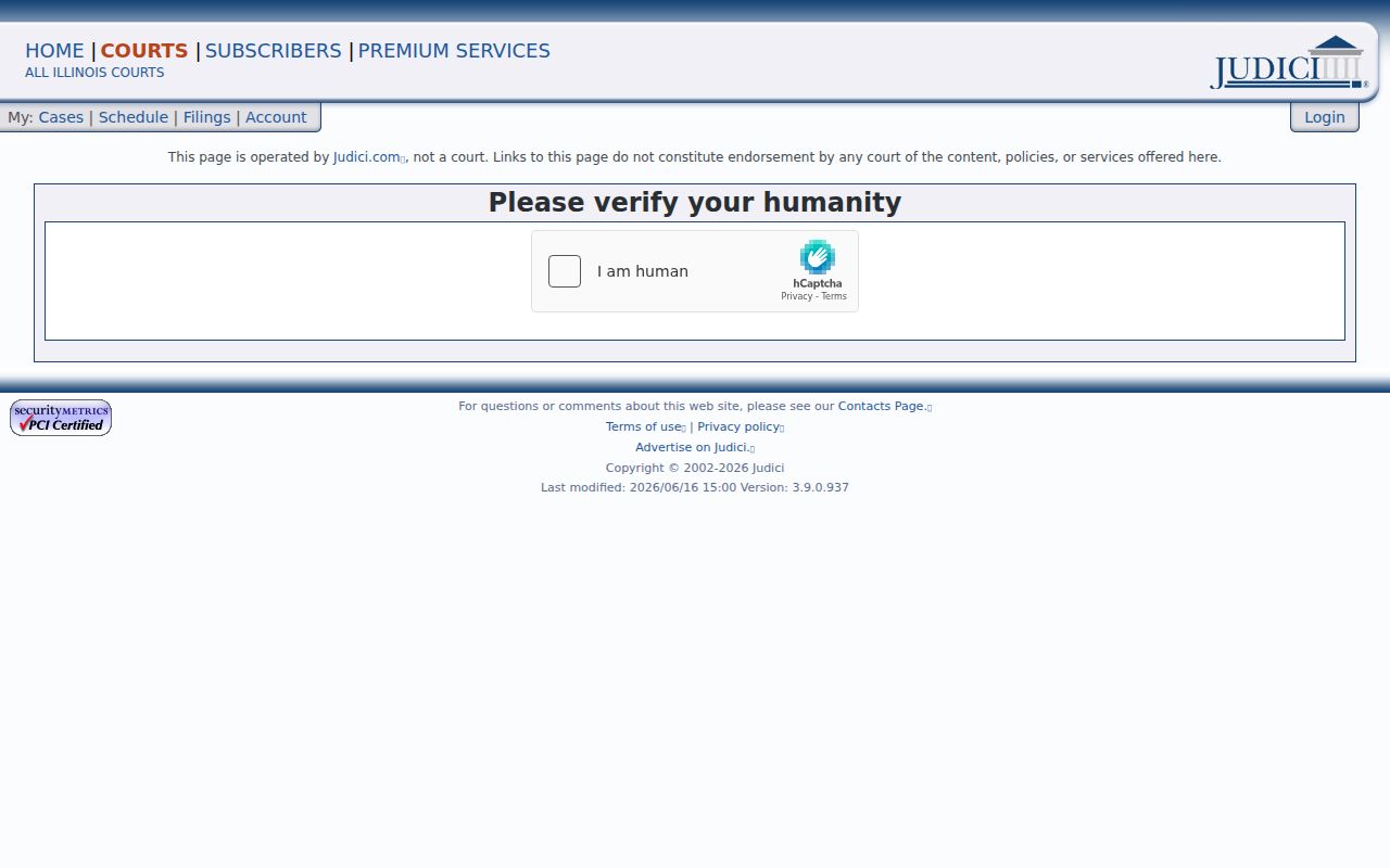Stephenson County criminal court case search controls on Judici