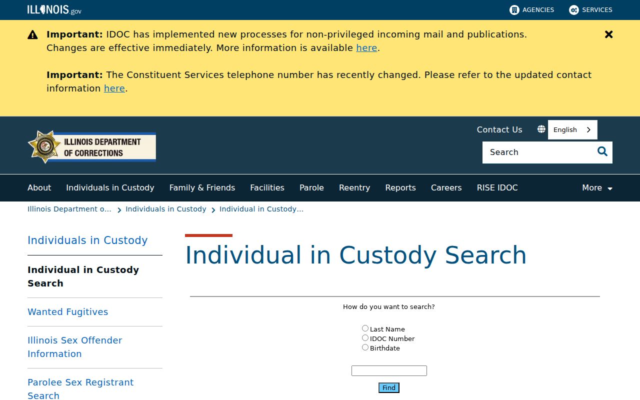 Stephenson County criminal custody record IDOC search