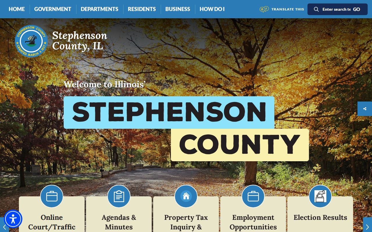 Stephenson County criminal history official government starting page