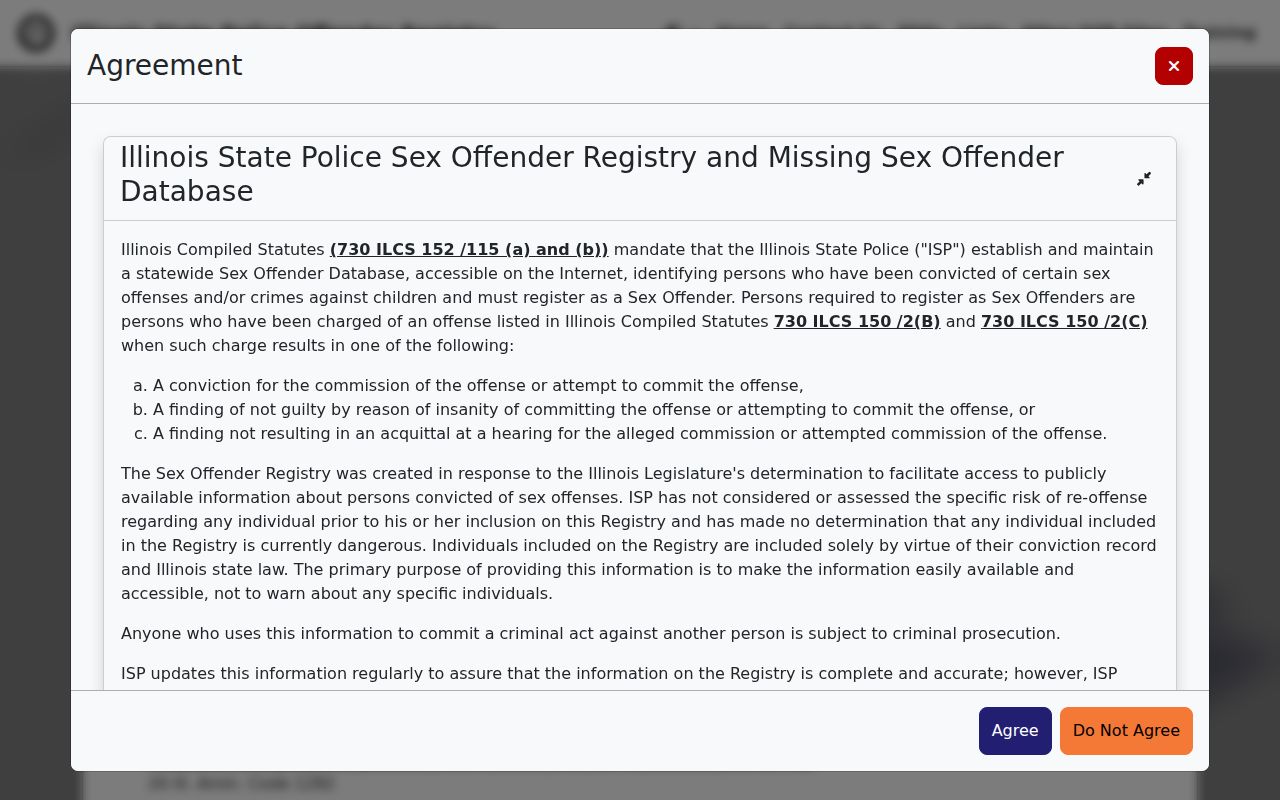 Stephenson County sex offender search on the Illinois registry